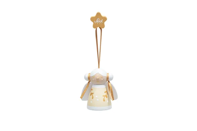 Trudi Ange Elle Blanc décoration sapin bois blanc