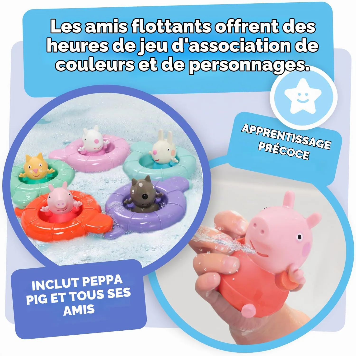 Tomy Toomies Pool Party Peppa jouet de bain 5 figurines
