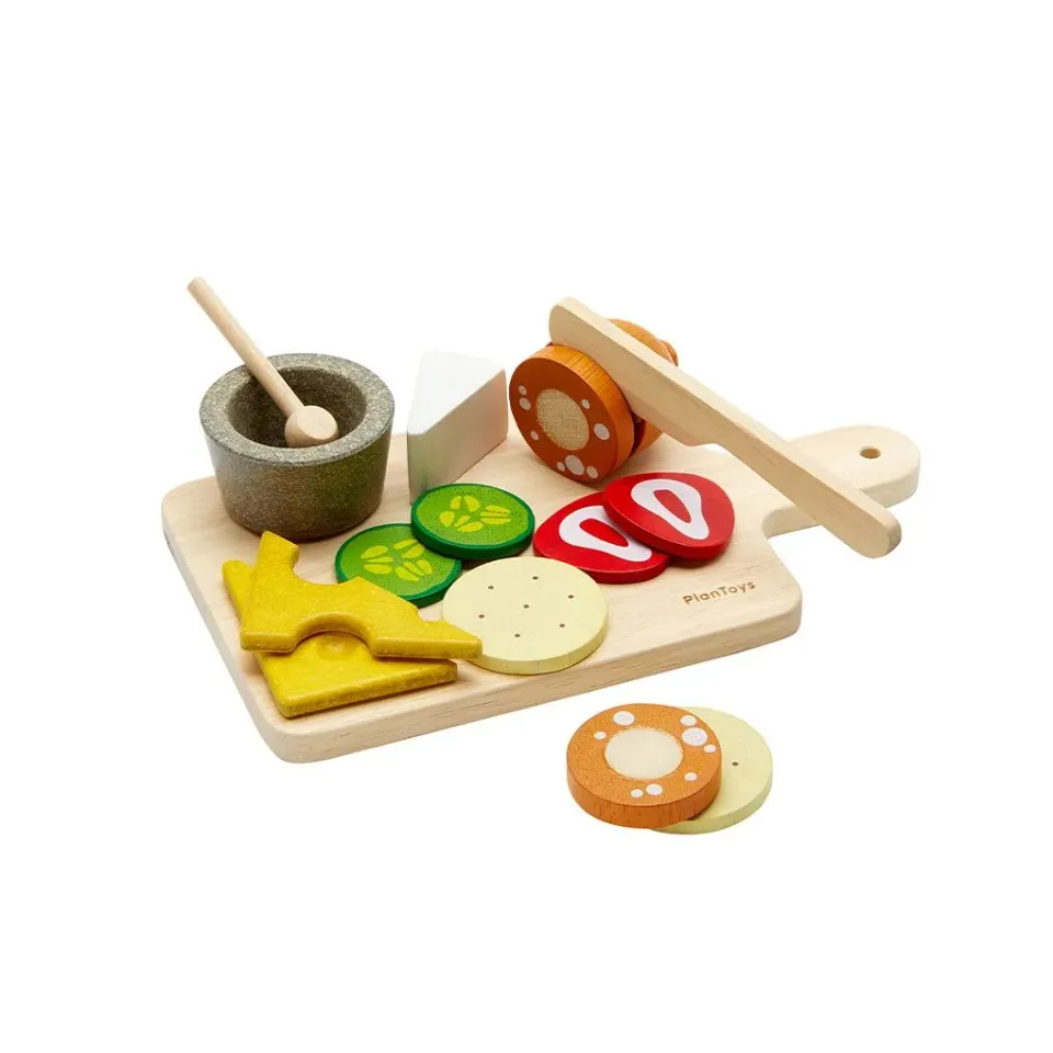 PlanToys Cheese & Charcuterie Board dinette bois dès 2 ans