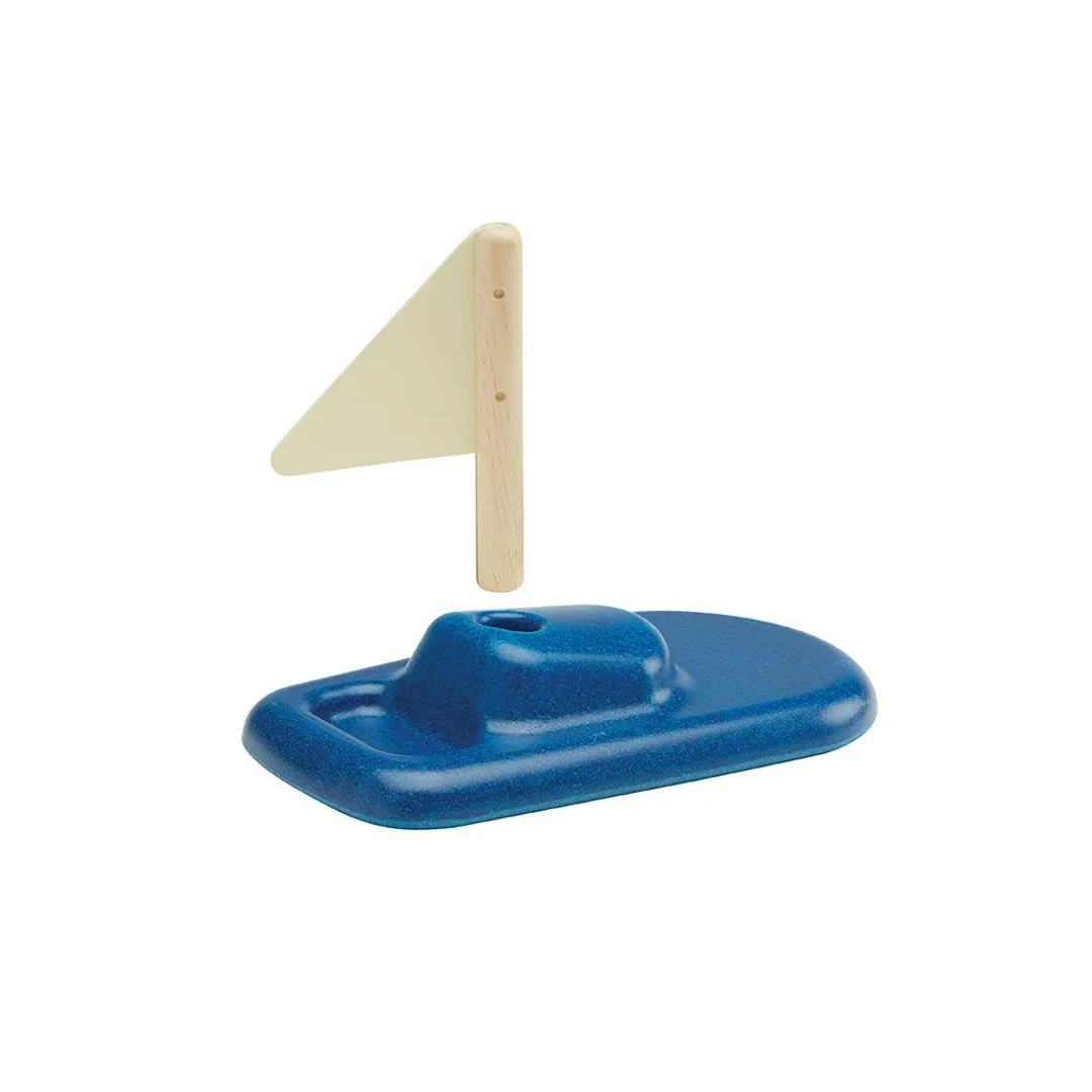 PlanToys Sailboat voilier de bain bois flottant