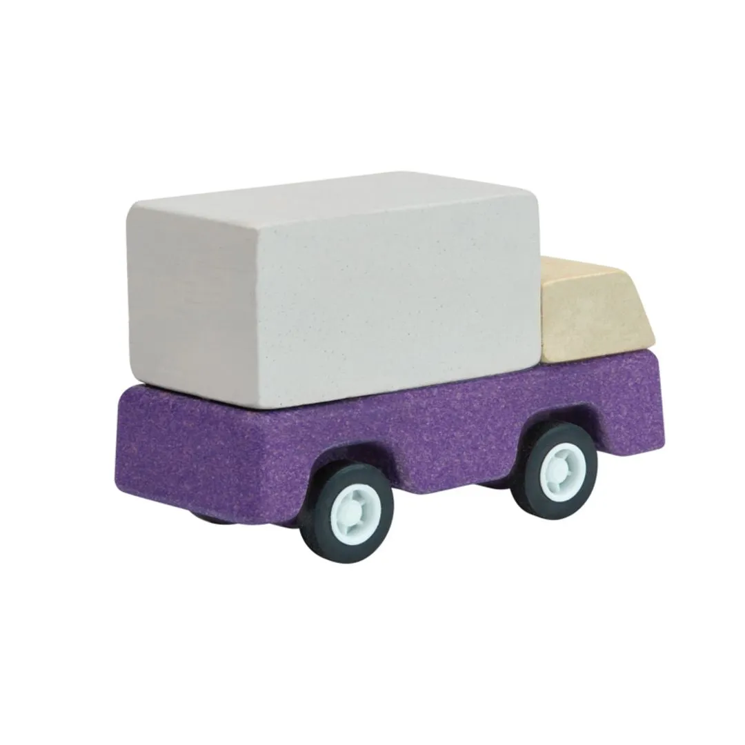 PlanToys Purple Delivery Truck camion bois violet