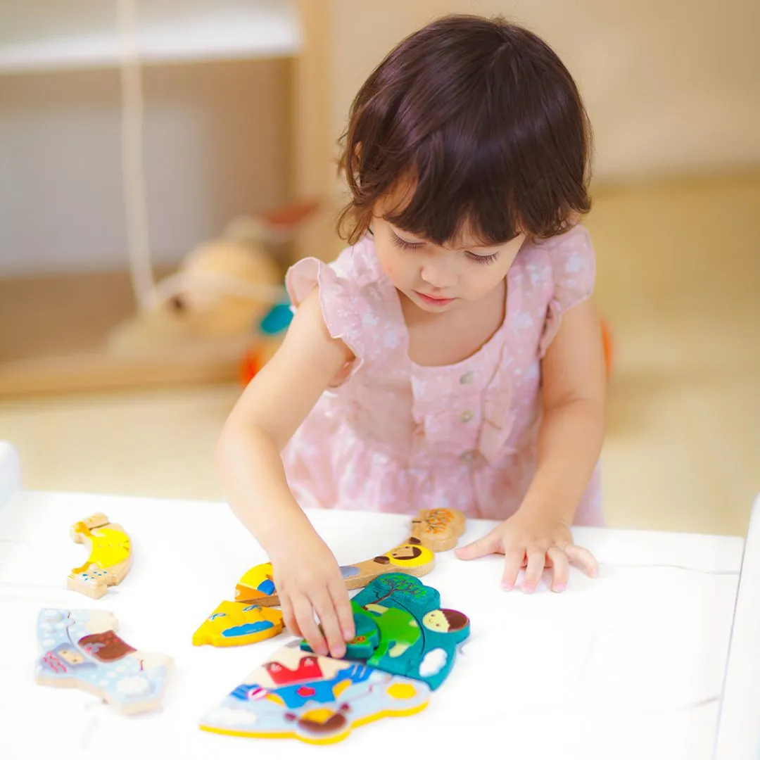 PlanToys Weather Dress-Up puzzle météo bois