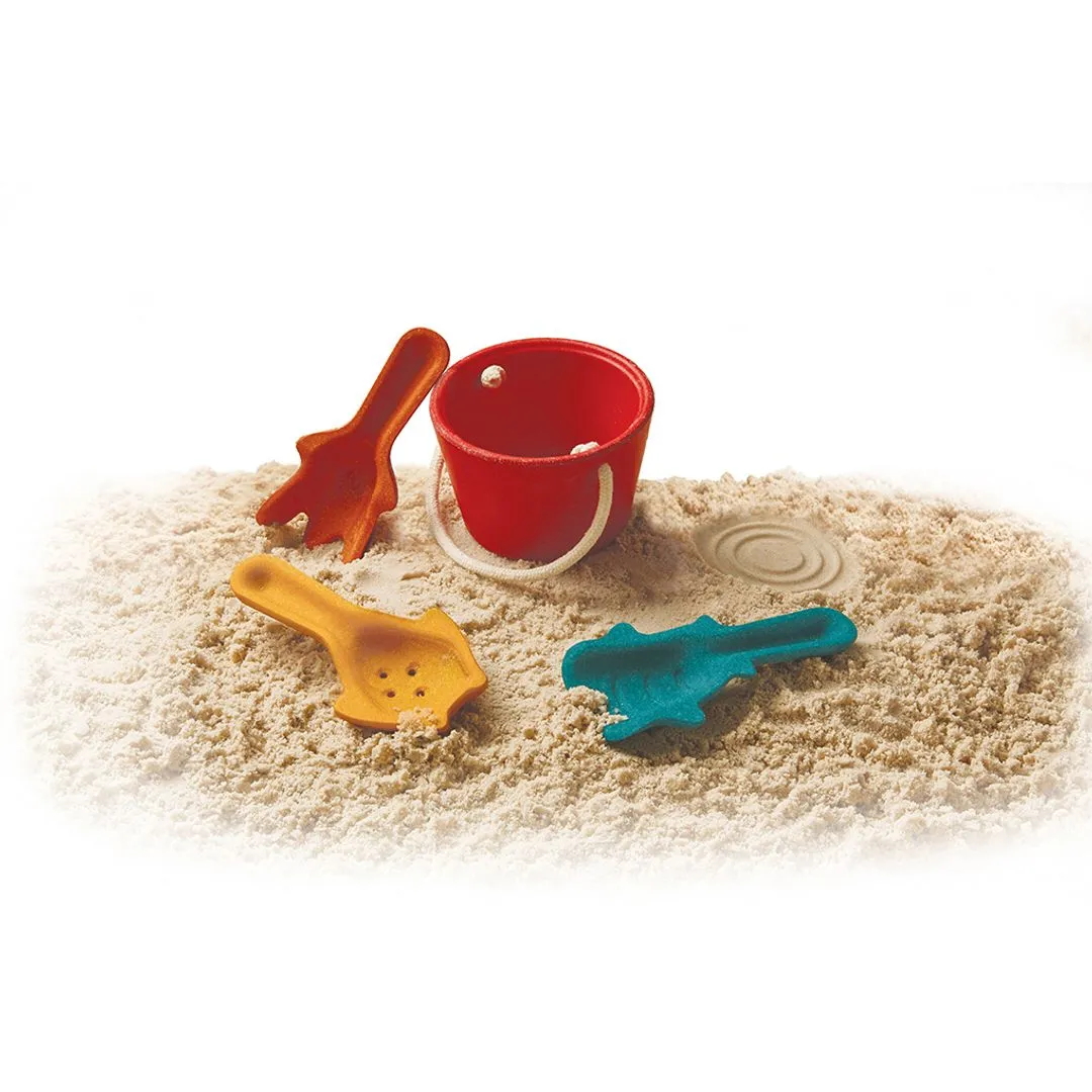 PlanToys Sand Play Set jeu de sable seau 4 pièces dès 18 mois