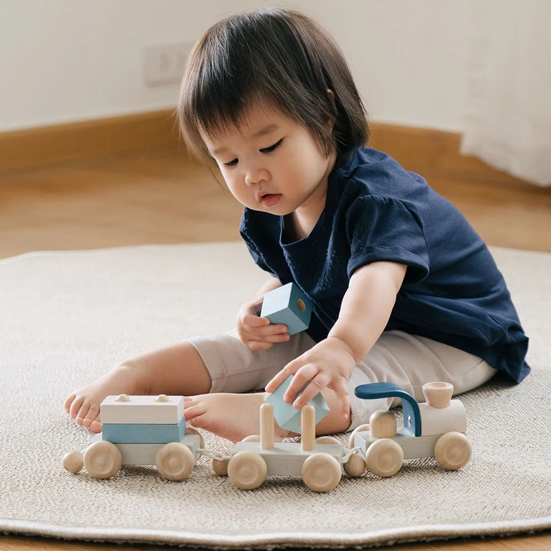 PlanToys Stacking Train Trio Orchard train bois à empiler