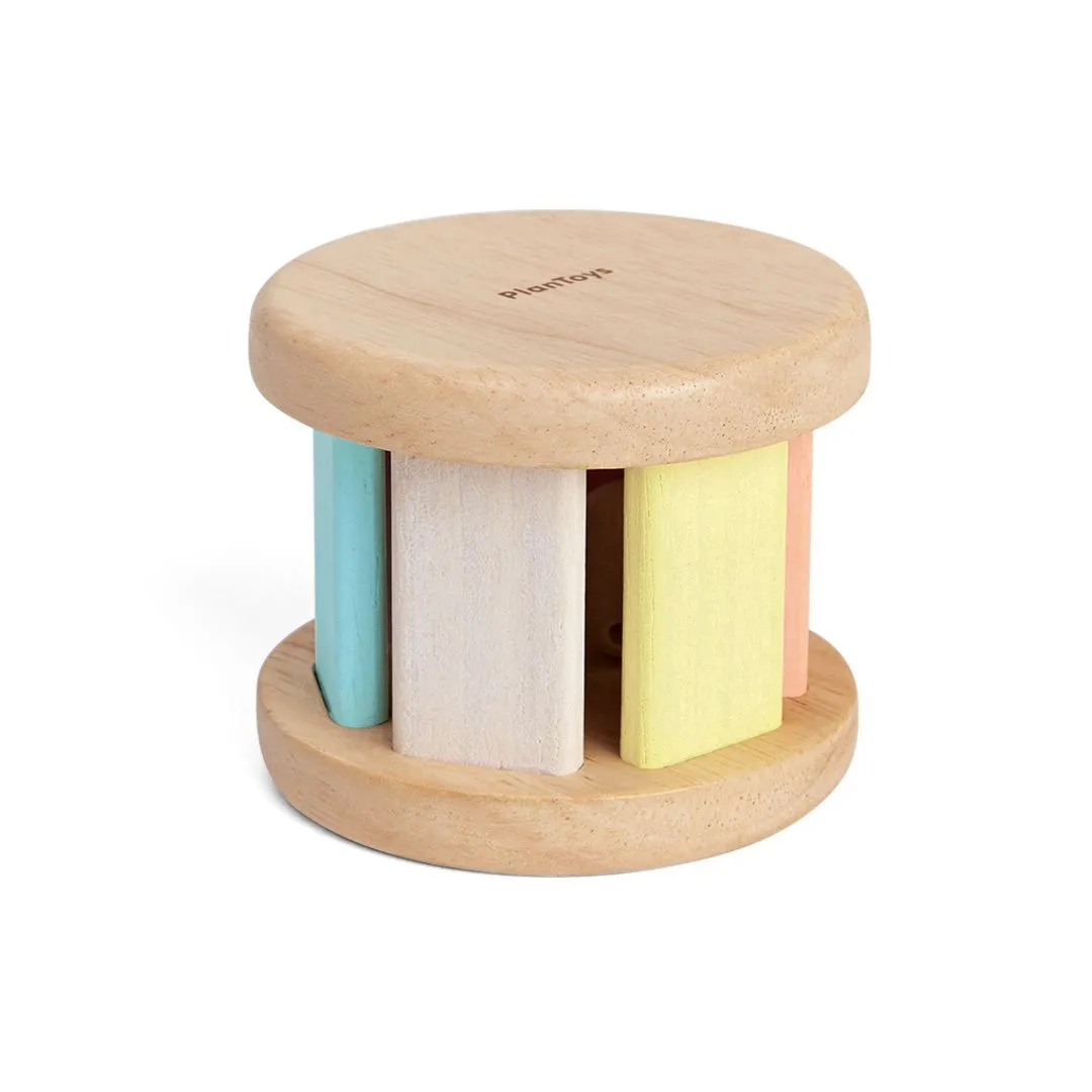 PlanToys Roller Pastel hochet rouleau bois 6 mois+