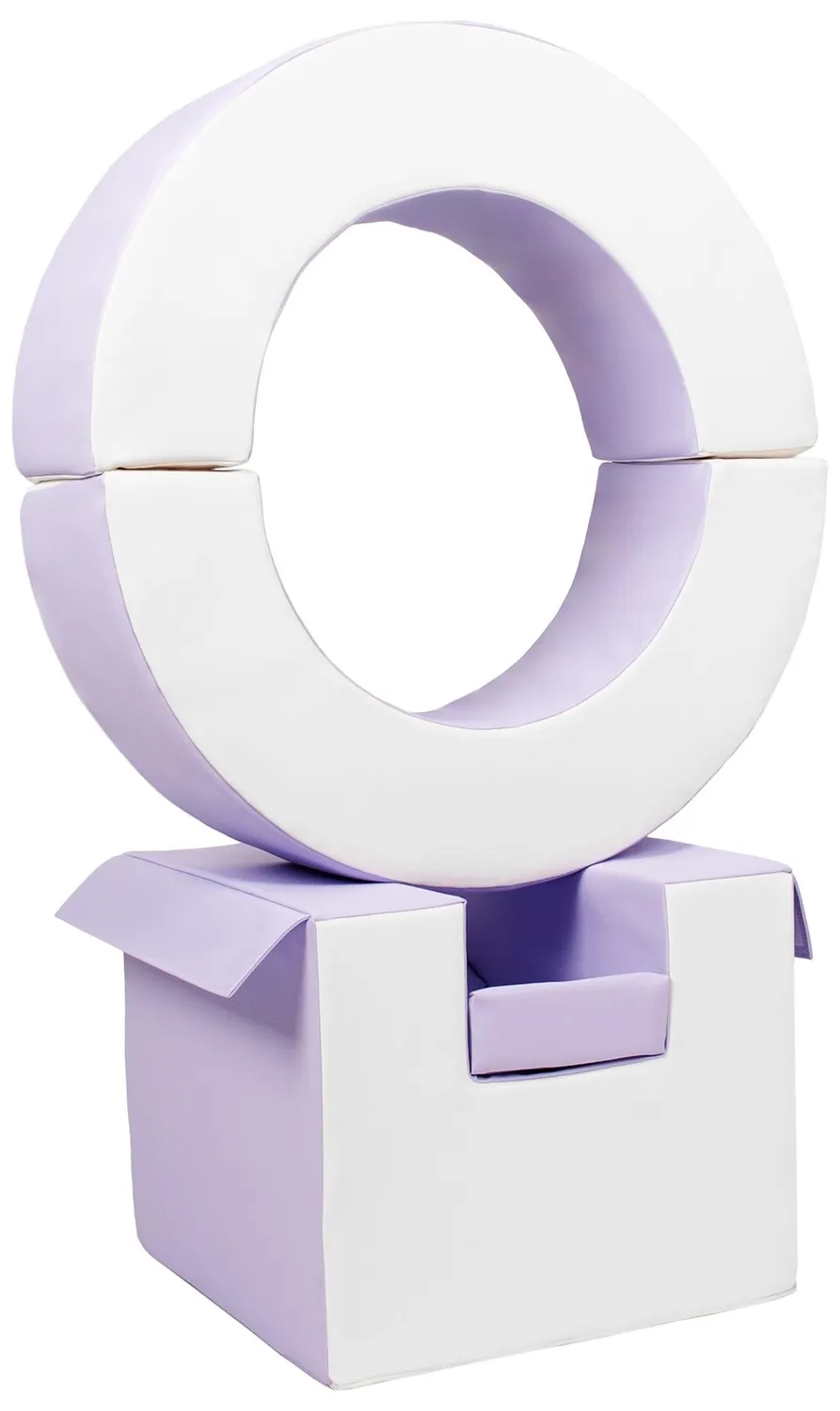 Velinda Hoop Cercle lot 3 blocs mousse blanc gris motricité