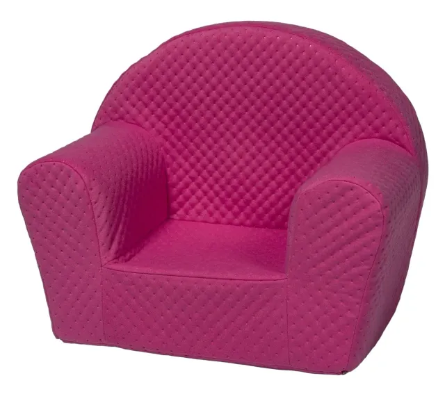 Velinda fauteuil enfant mousse rose 52cm déhoussable