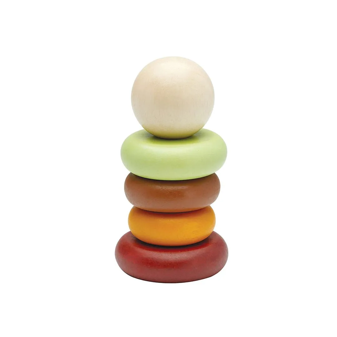 PlanToys First Stacking anneaux à empiler rustic