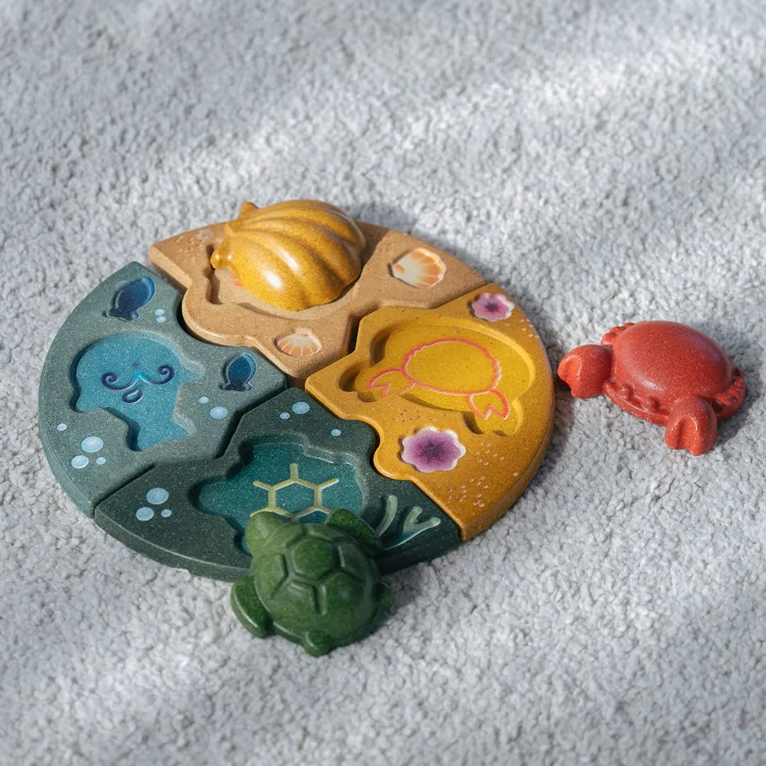 PlanToys Marine Puzzle puzzle marin en bois dès 12 mois