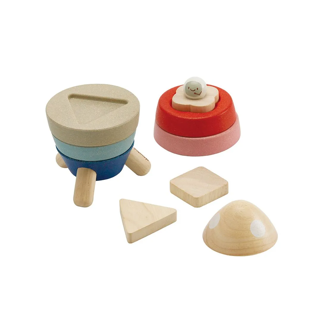 PlanToys Stacking Rocket Orchard fusée empilable 11 pièces