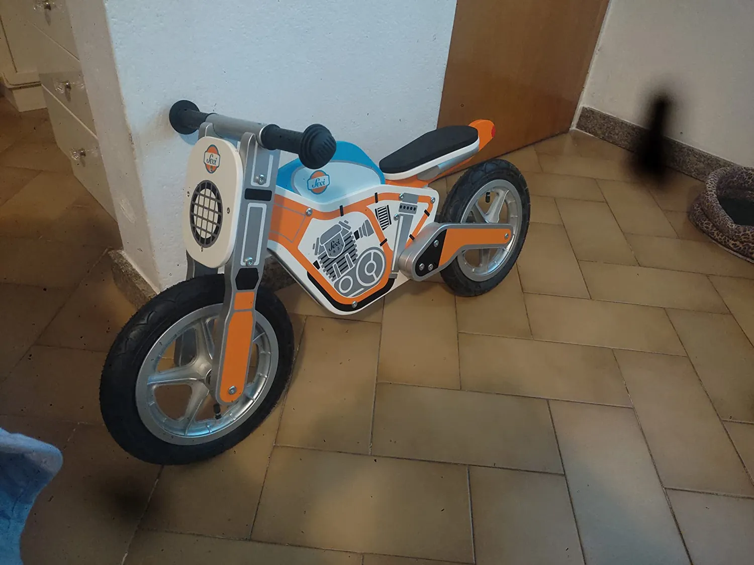 Trudi Sevi Moto Orange draisienne bois selle réglable