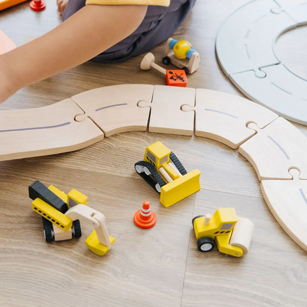 PlanToys Road Construction véhicules chantier bois