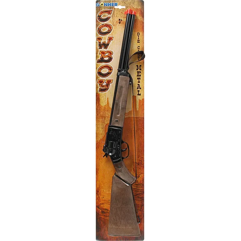 Gonher Cowboy rifle jouet 12 coups western métal