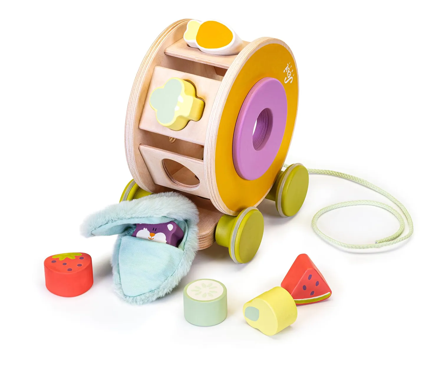 Trudi Sevi 83133 hamster à tirer bois 8 pièces