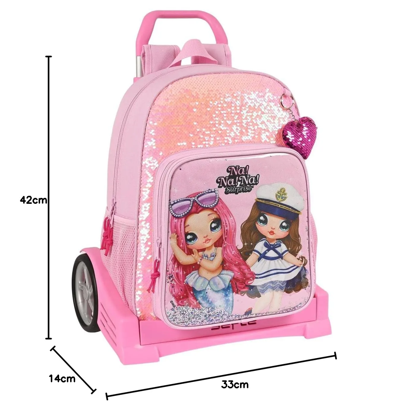 Na Na Na Surprise Sparkles sac à dos roulettes multicolore