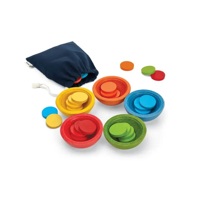 PlanToys Sort & Count Cups gobelets tri 18 mois