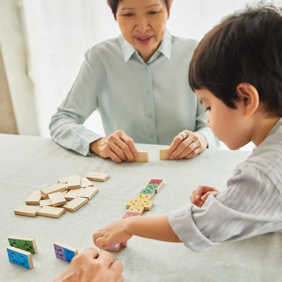 PlanToys Mood Dominos jeu de dominos émotions 28 pièces