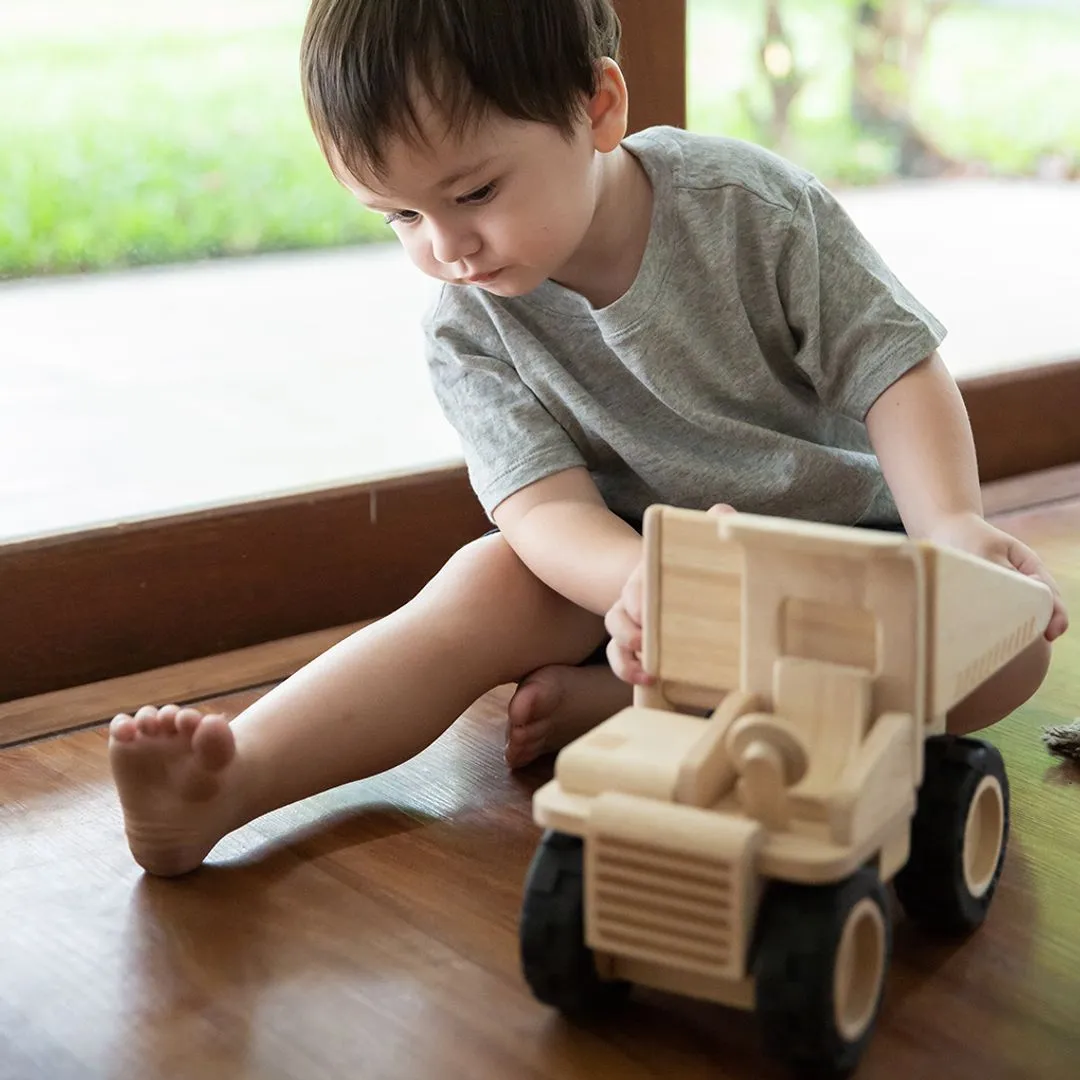 PlanToys Dump Truck camion benne bois levier