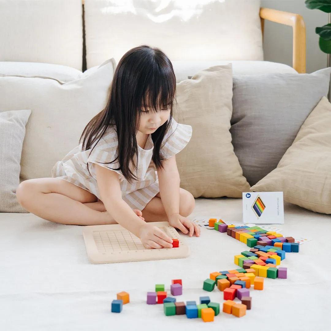 PlanToys Unit Plus 100 Counting Cubes à compter 100 pièces couleur