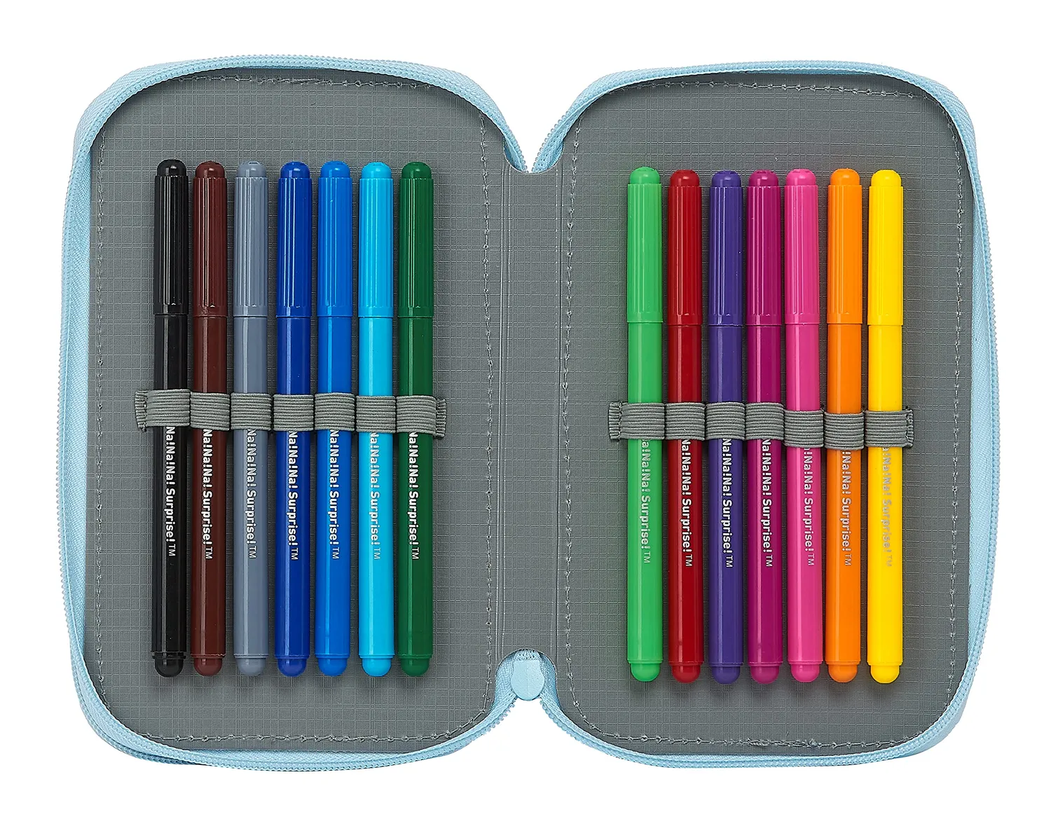 Na Na Na Surprise trousse scolaire 28 pièces bleu clair double
