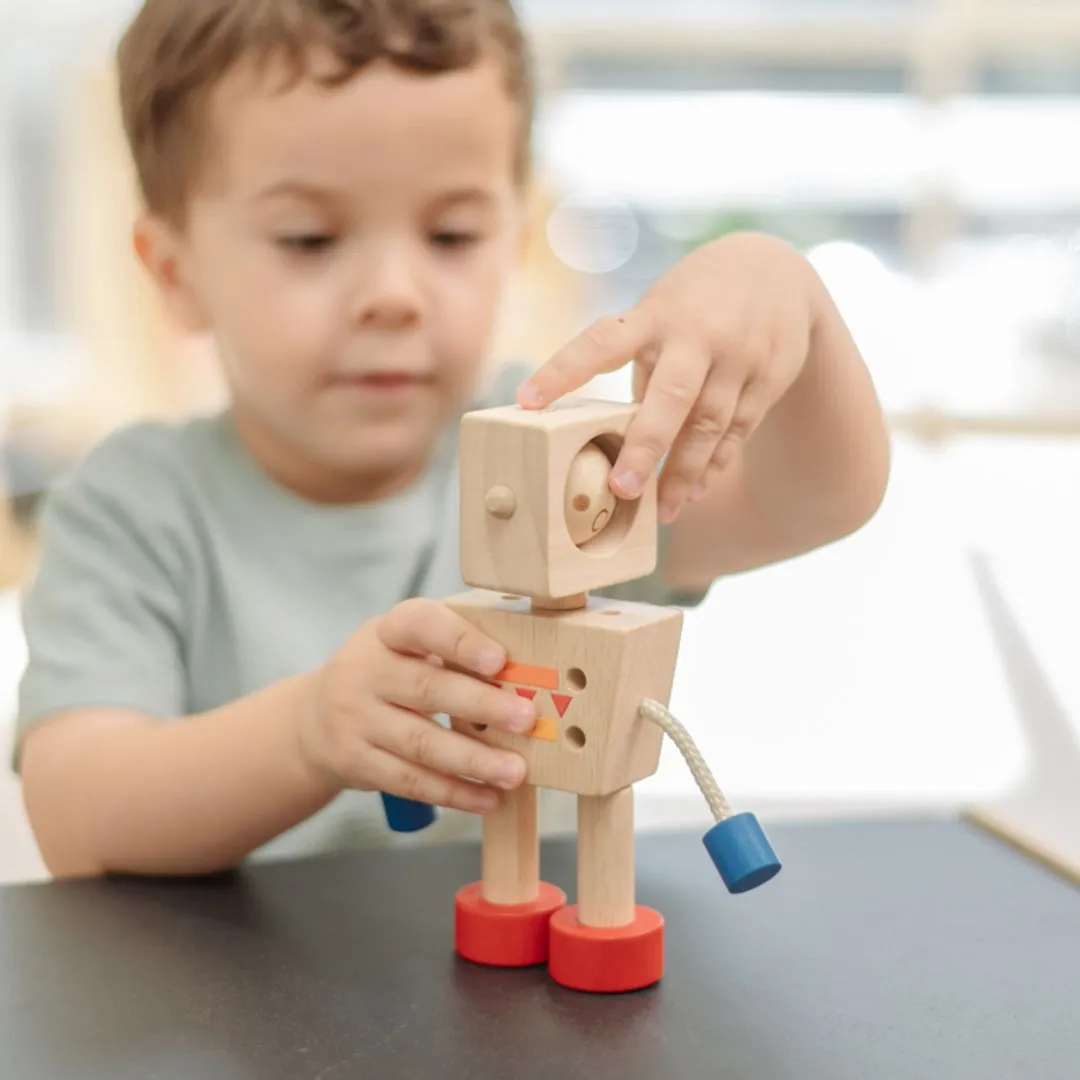 PlanToys Moodbot robot émotions bois dès 2 ans