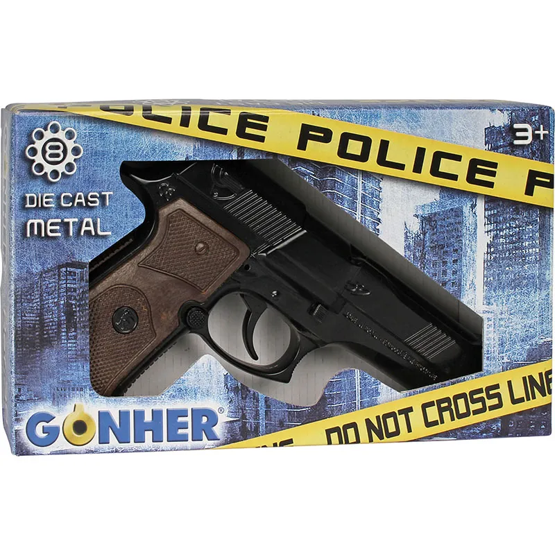 Gonher Police pistolet 8 coups métal enfant