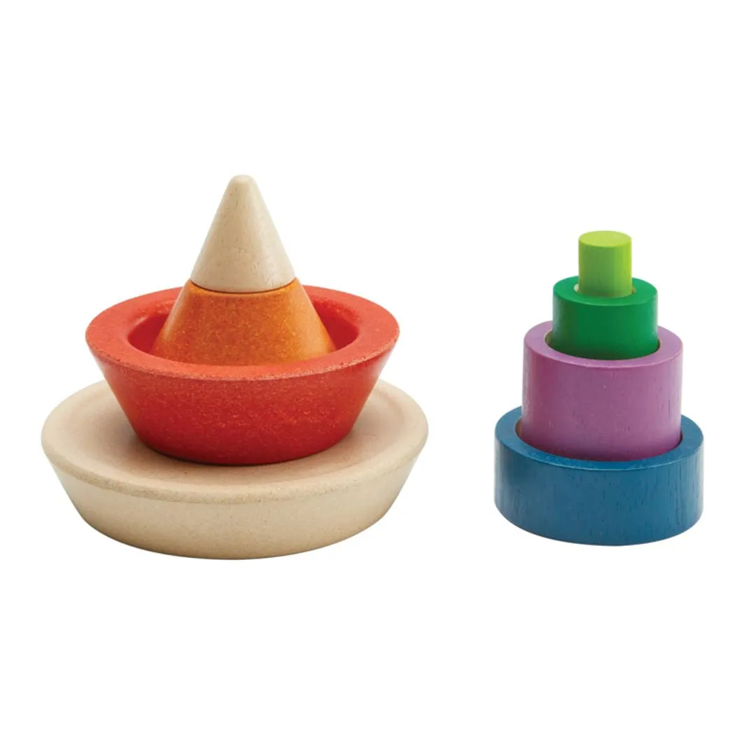 PlanToys Cone Sorting Unit Plus jeu de tri bois 9 pièces
