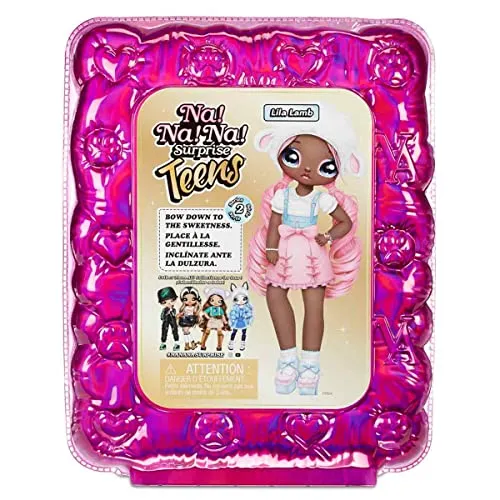 Na Na Na Surprise Teens Lila Lamb poupée chiffon 28 cm mouton