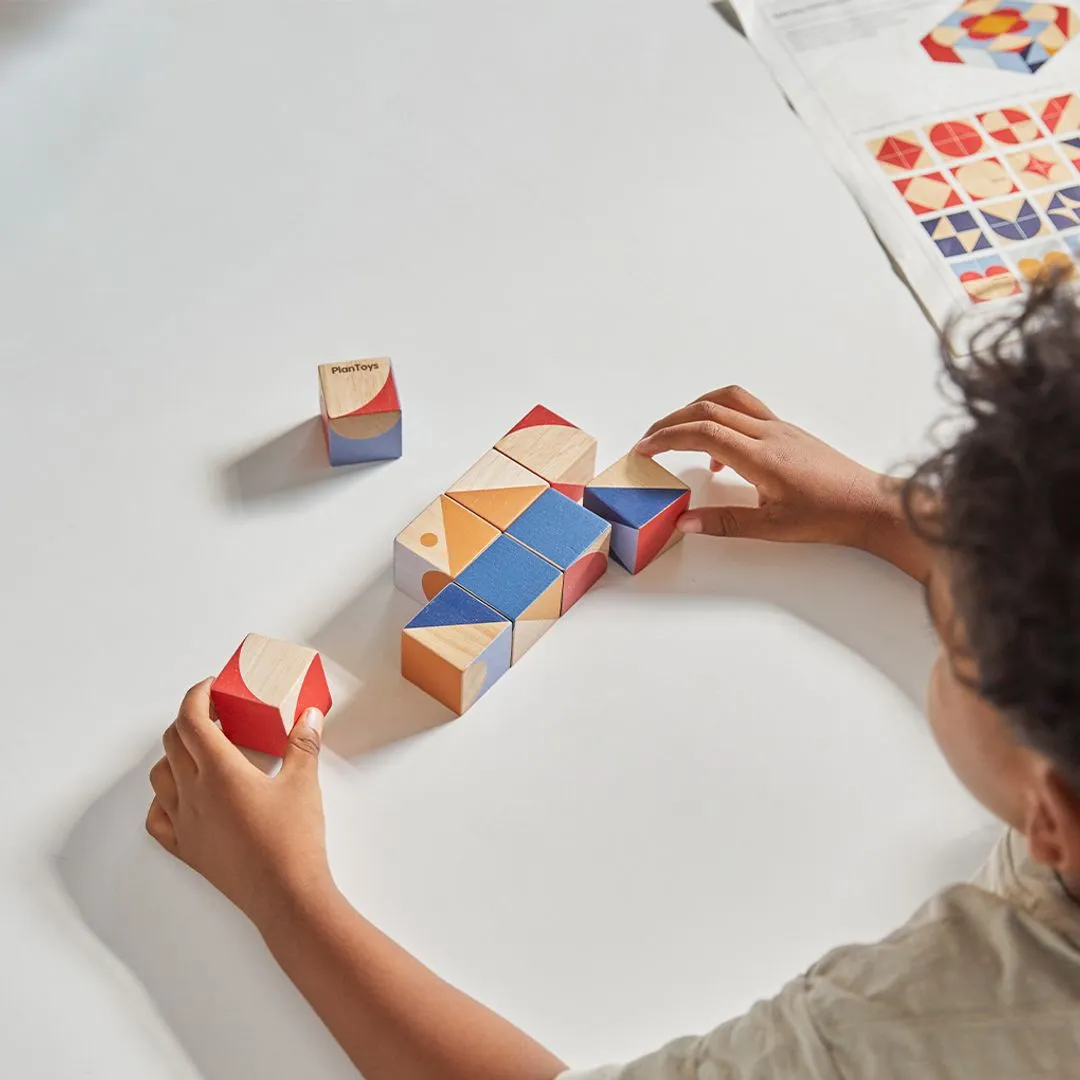 PlanToys Geo Pattern Cubes cubes motifs géométriques 3 ans