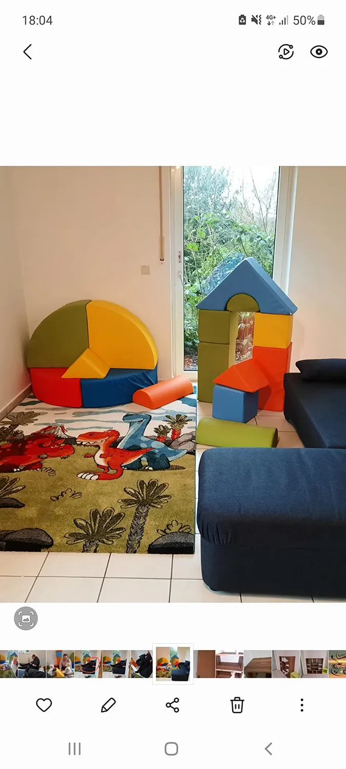 Velinda Blocs Soft Play 15 modules blanc rose pastel