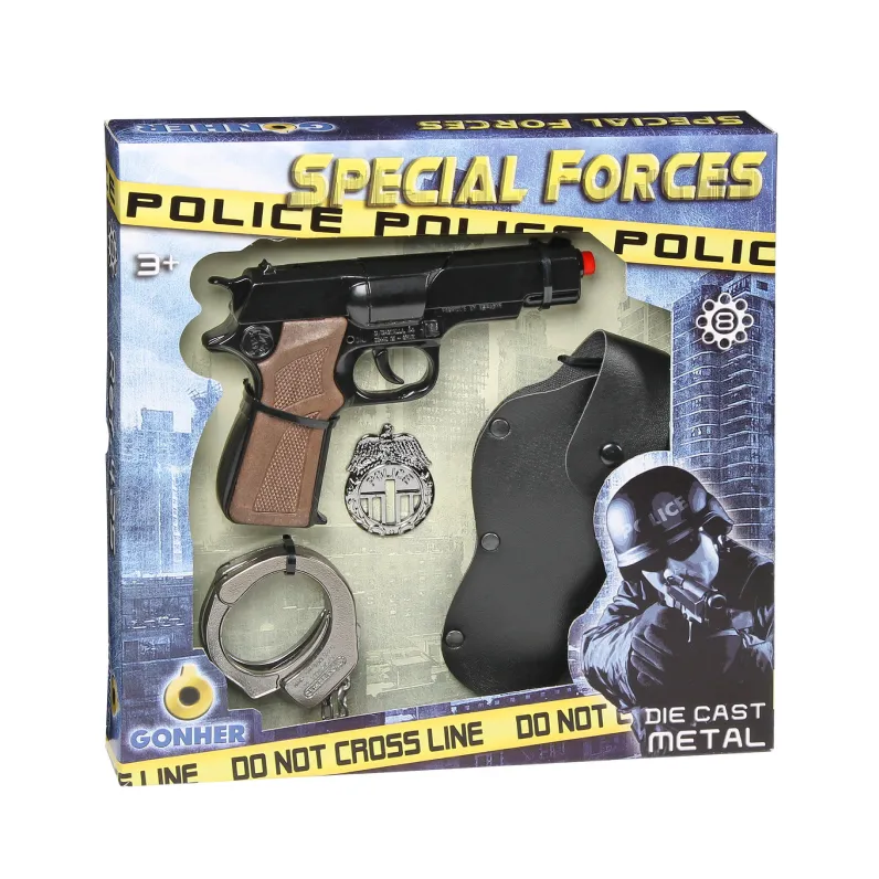 Gonher Police Special Forces pistolet à amorces 8 coups métal