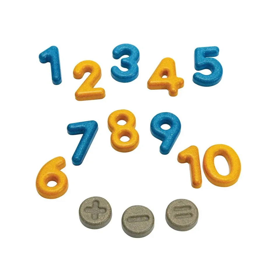 PlanToys Numbers And Symbols chiffres bois 13 pièces dès 2 ans