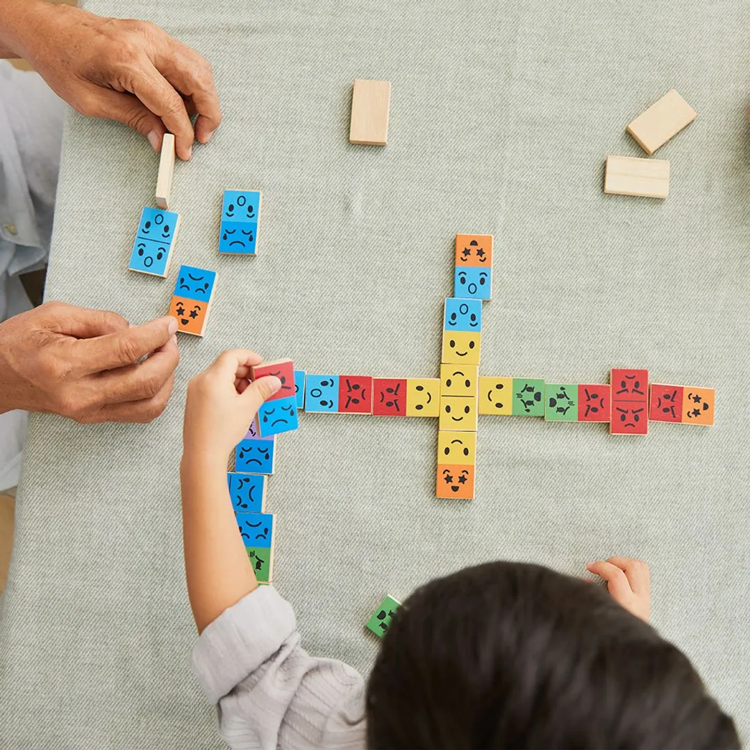 PlanToys Mood Dominos jeu de dominos émotions 28 pièces