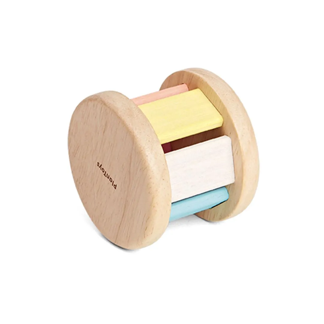 PlanToys Roller Pastel hochet rouleau bois 6 mois+