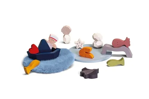 Trudi Sevi 83149 playset mer bois 17 pièces Sea Love