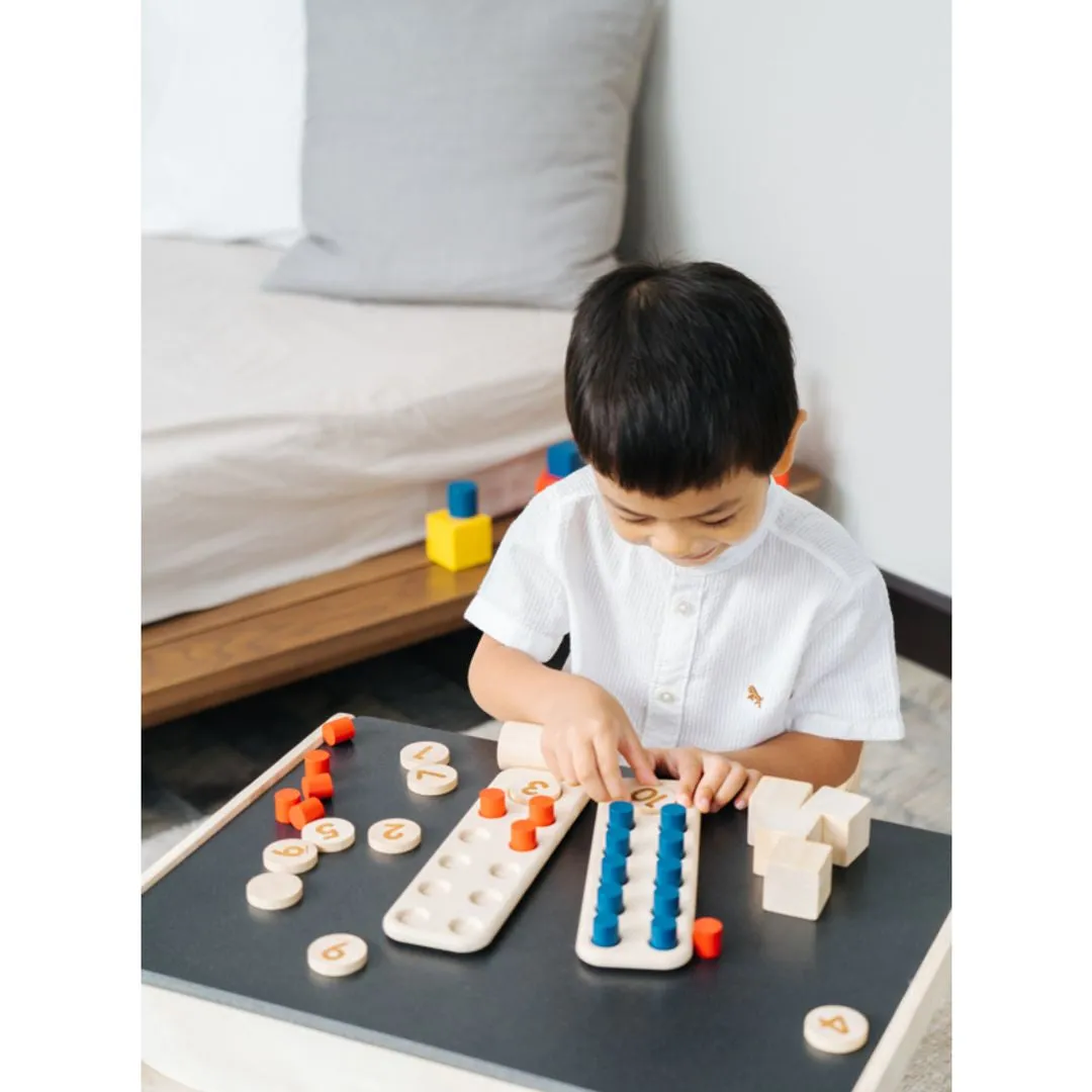PlanToys Unit Plus Ten Frame jeu calcul bois