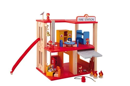 Trudi Sevi 82724 gare pompier bois caserne accessoires