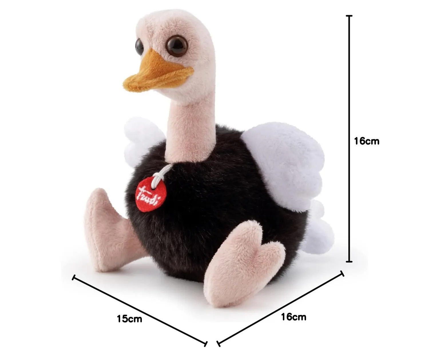 Trudi Sevi Trudino 52206 Peluche Autruche 15 cm