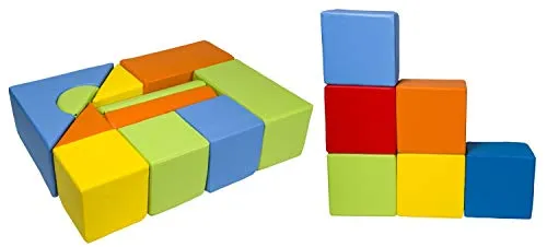 Velinda château 17 blocs en mousse blanc cappuccino
