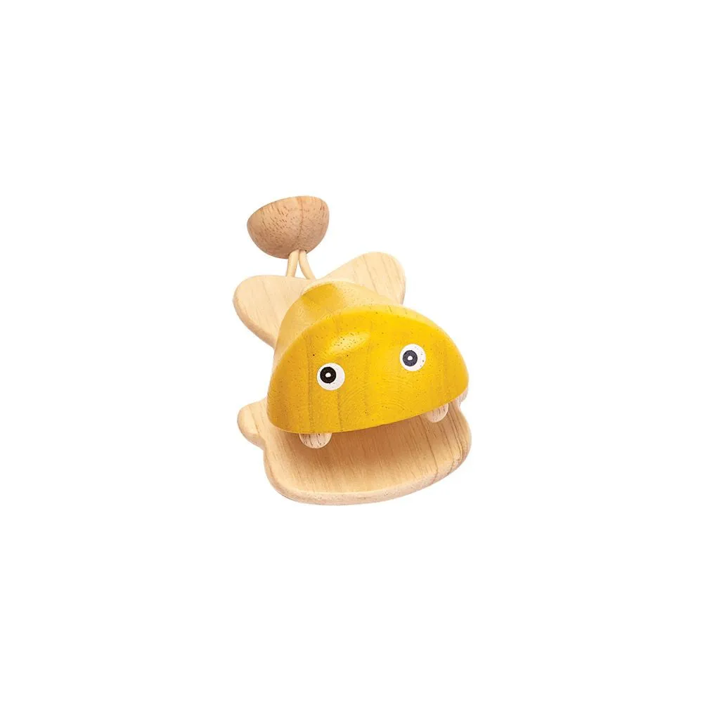 PlanToys Fish Castanet castagnette poisson jaune