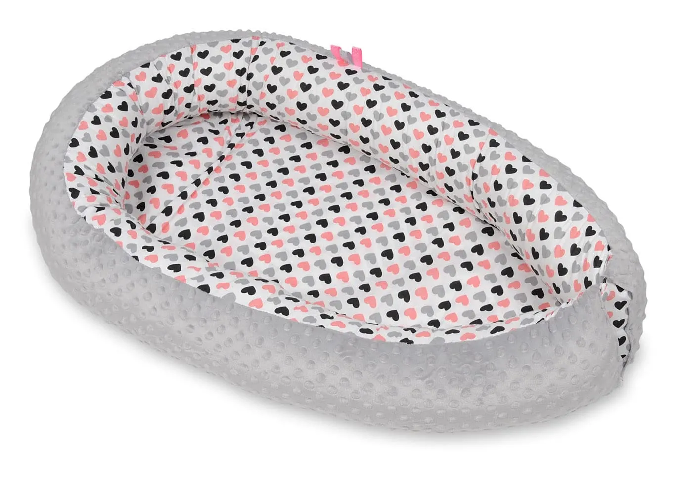 Velinda Cocon bébé triangles beiges gris 0-8 mois nid