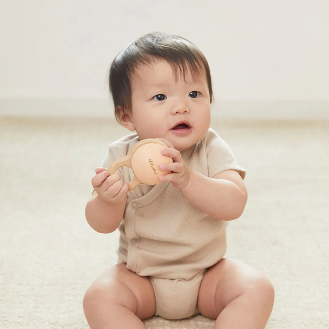PlanToys Shake N Clap hochet bébé bois anneau