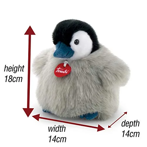 Trudi Sevi Fluffies pingouin peluche douce 18 cm