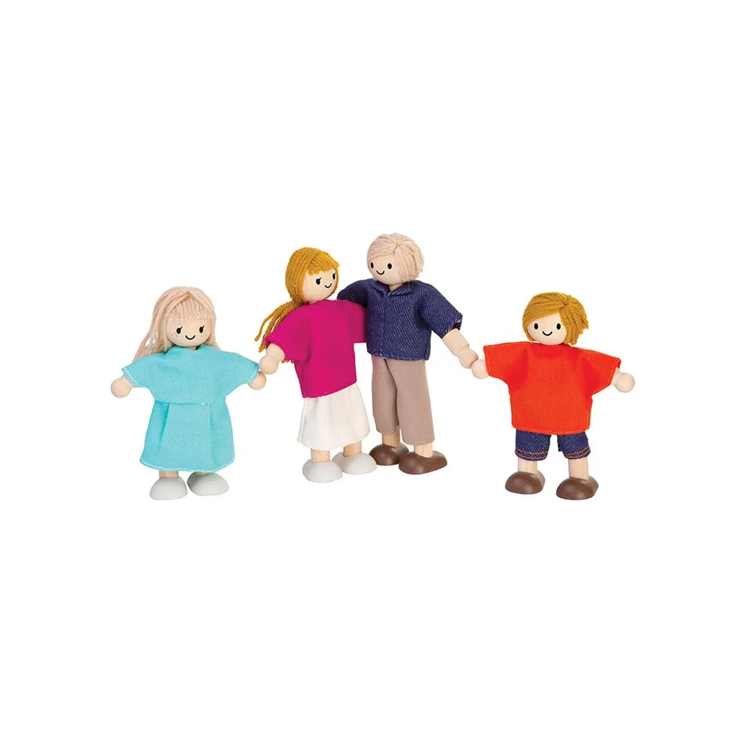 PlanToys Doll Family poupées bois peau claire