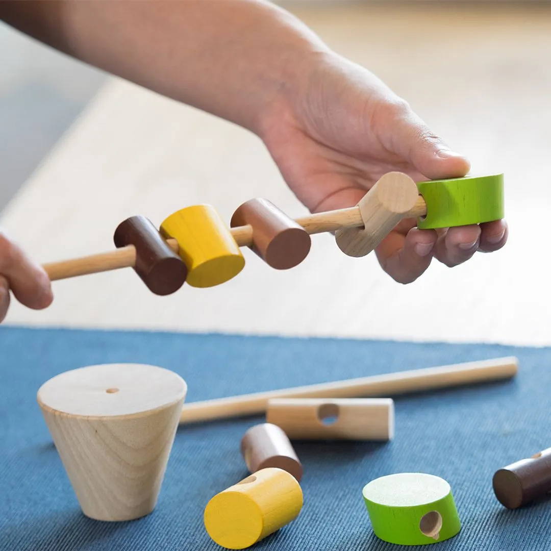 PlanToys Stacking Logs jeu empilage 13 pièces dès 3 ans