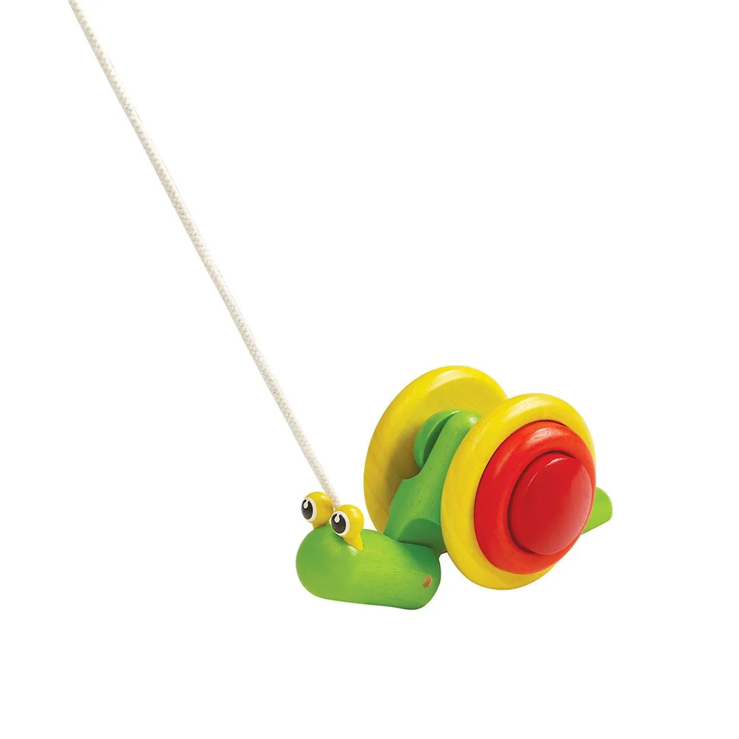 PlanToys Pull Along Snail escargot à tirer bois 12 mois