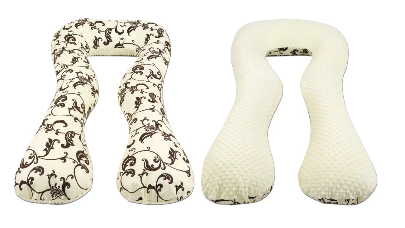 Velinda coussin de maternité forme U beige à carreaux