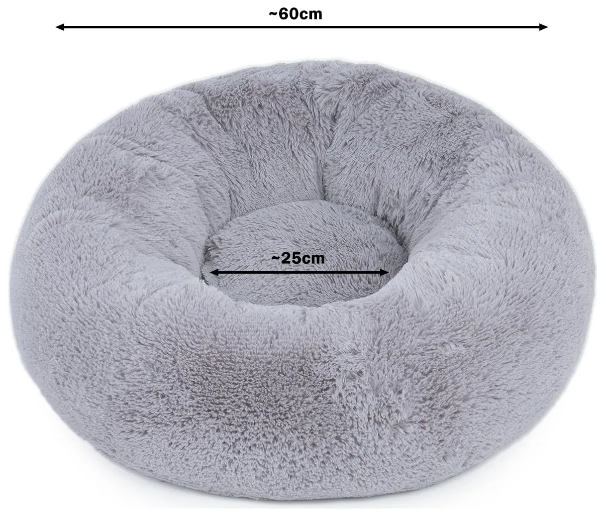 Velinda Lit Donut Nuage Chien Chat 60cm Gris