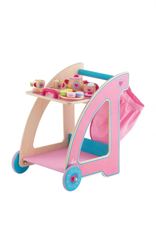 Sevi 82925 chariot thé bois dinette 39x45x30 cm