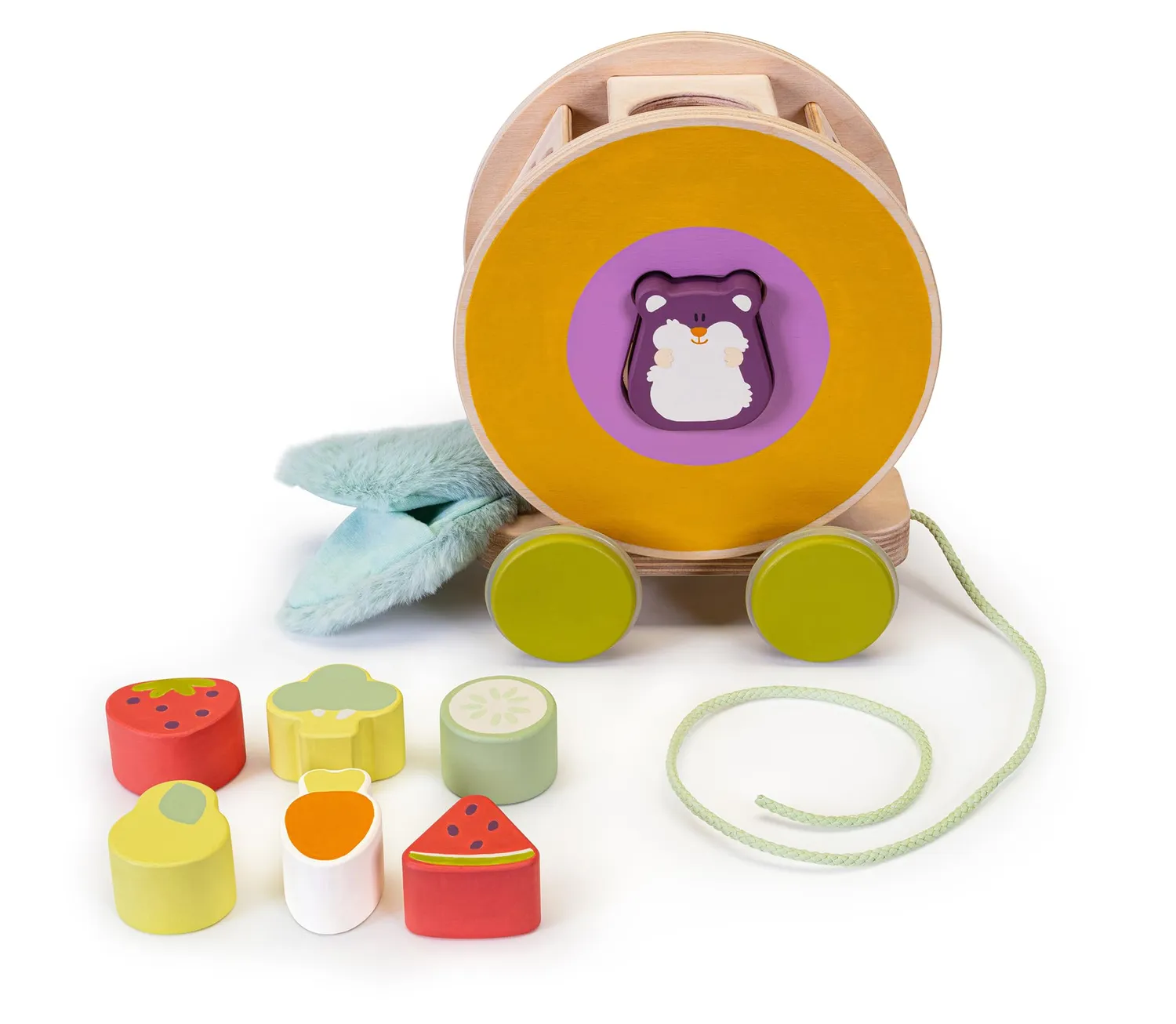 Trudi Sevi 83133 hamster à tirer bois 8 pièces